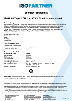 Datenblatt ISOHULK Aluminium Klebeband