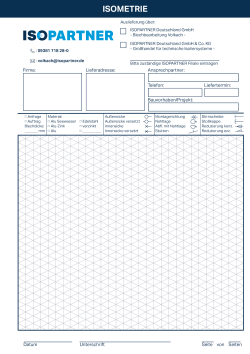 ISOPARTNER Bestellbogen Isometrie