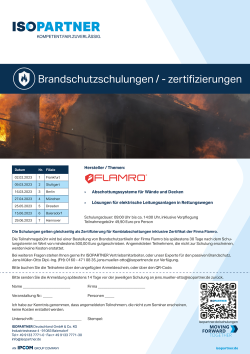 ISOPARTNER Brandschutzschulungen